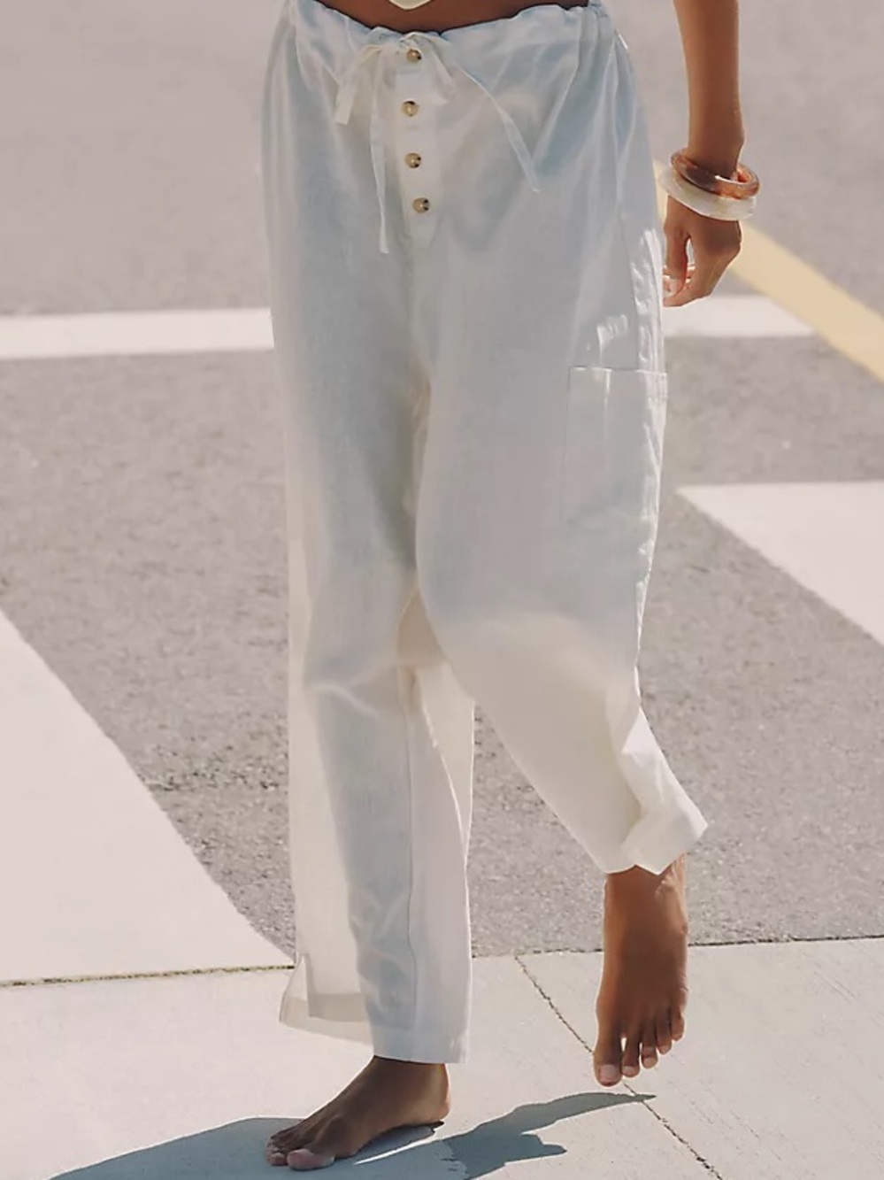 ANTHRO LINEN BLEND PANTS (S)